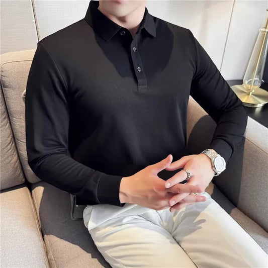 Men's Polo Shirt - Cotton Slim Fit Smart Casual Top