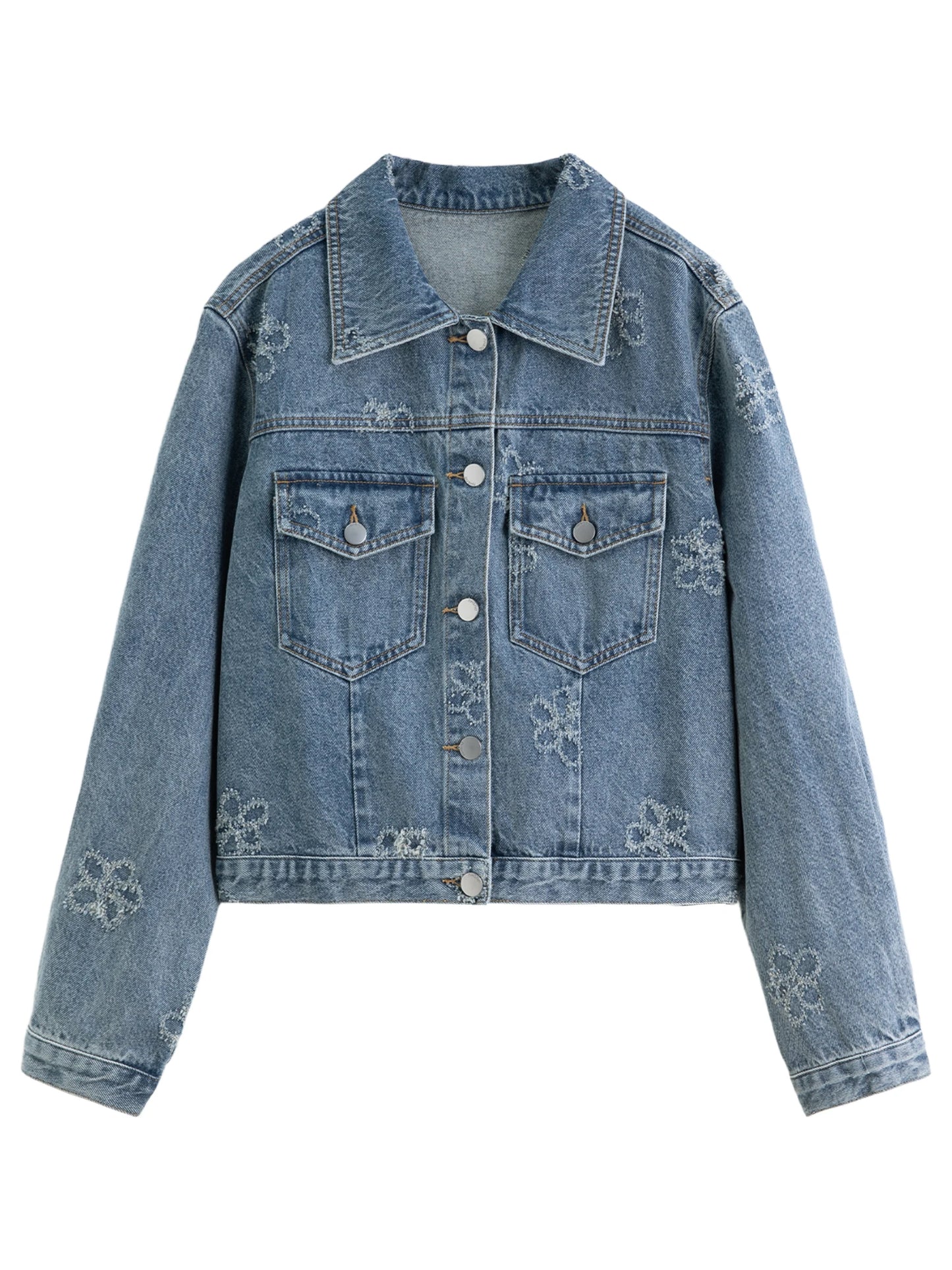 Women's Fringed Denim Jacket & Suspender Skirt Set