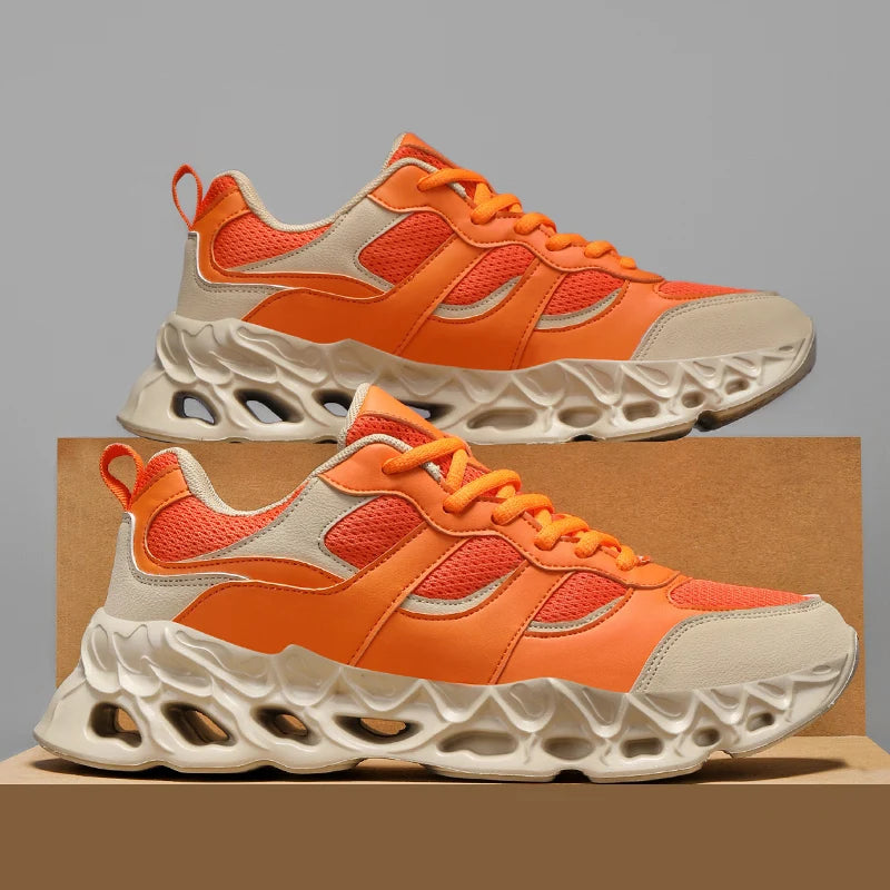 Men's Casual Breathable Sports Shoes Lace Up Comfortable Sneakers