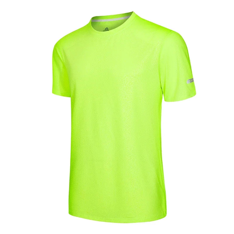 Men's Sports Gym Quick Dry Fit Workout Yoga  Breathable Short Sleeves T-Shirt