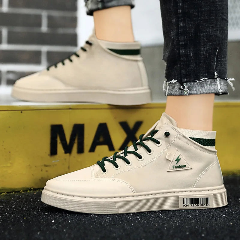 Simple Design Casual Sneakers - Men's Flat Skateboard & Running Trainers