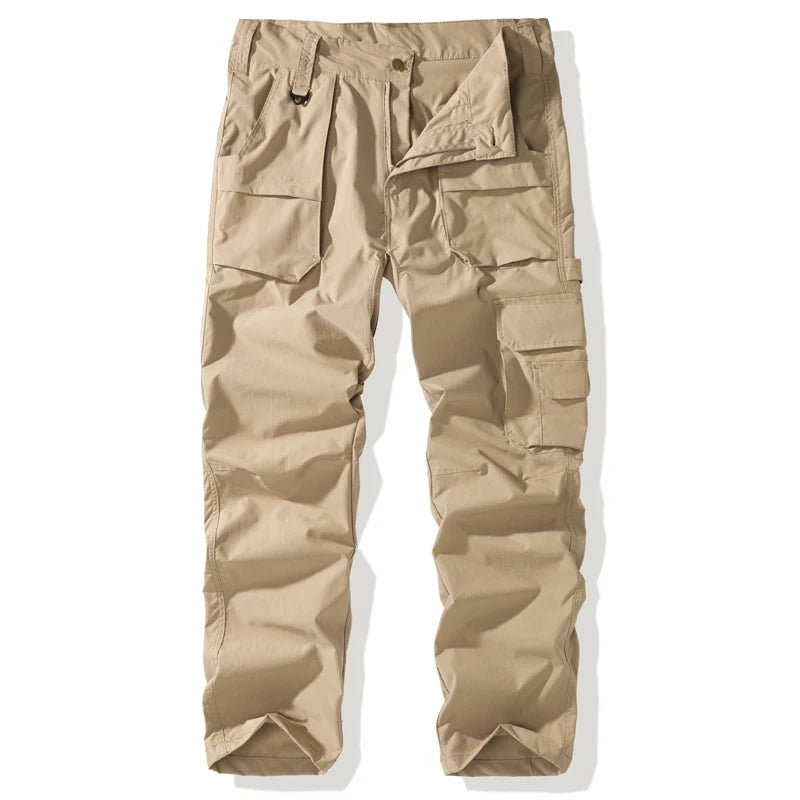 Men's Multi-Pocket Cargo Pants - Loose Straight Fit Casual Trousers