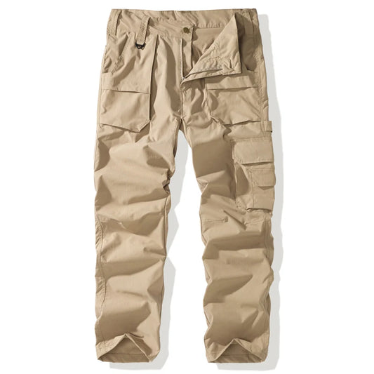 Men's Multi-Pocket Cargo Pants - Loose Straight Fit Casual Trousers