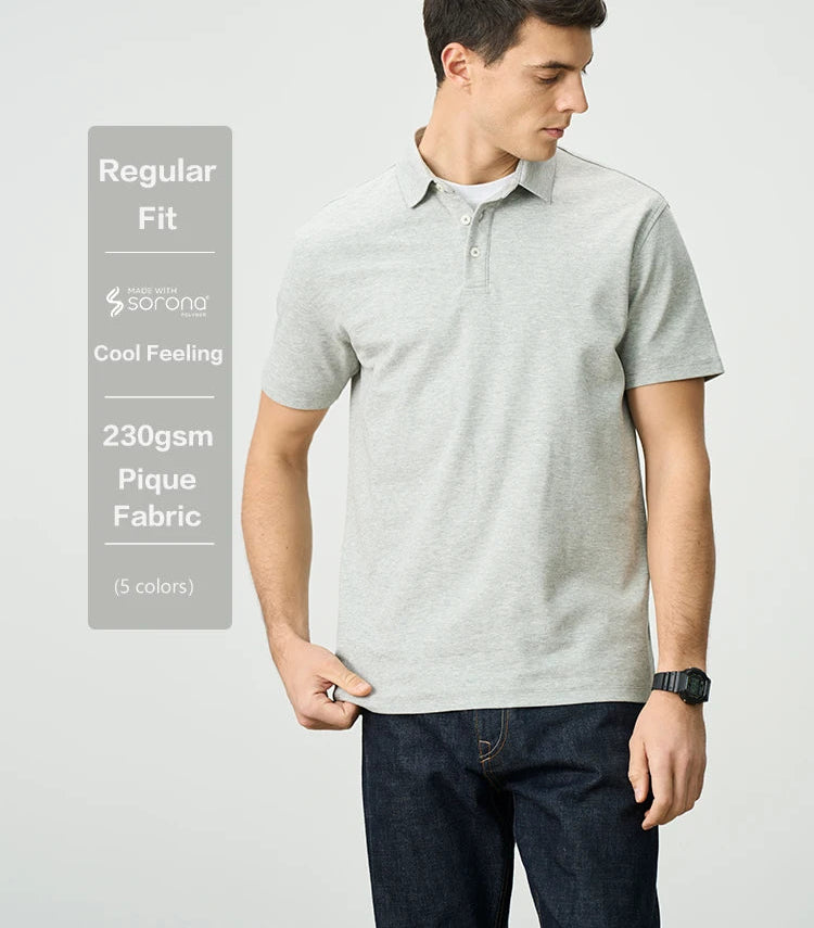 Men's Cool Feeling Polo Shirt - Regular Fit Sorona Pique Fabric
