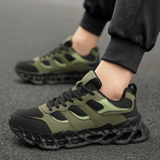 Men's Casual Breathable Sports Shoes Lace Up Comfortable Sneakers