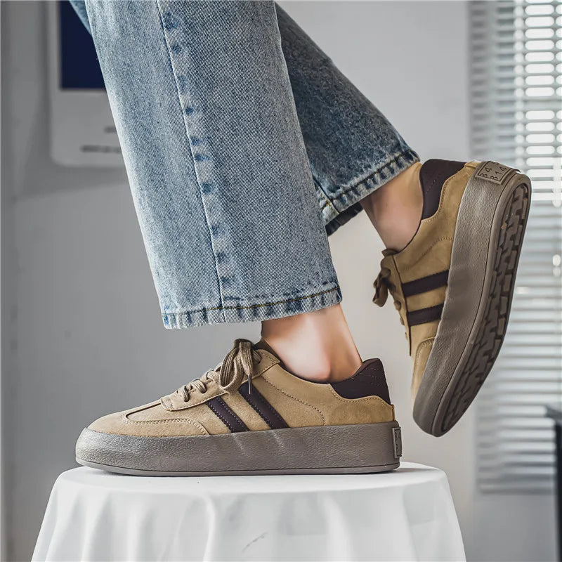 Men's Casual Platform Sneakers - Sports Skateboard Running Shoes