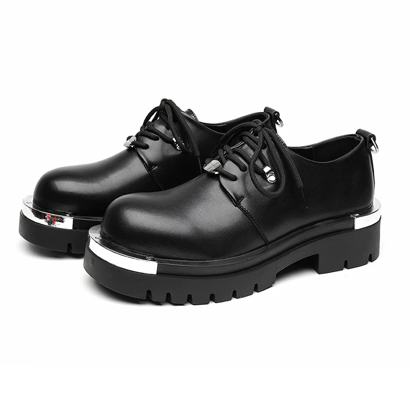 Men's Platform PU Leather Lace-up  Shoes