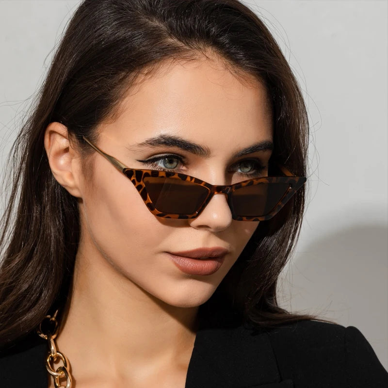 Women's 4pcs Square Triangle Cat Eye Anti UV Sunglasses UV400