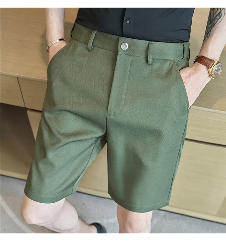 Men's Summer Thin Style Slim Fit  Elastic Waist Shorts