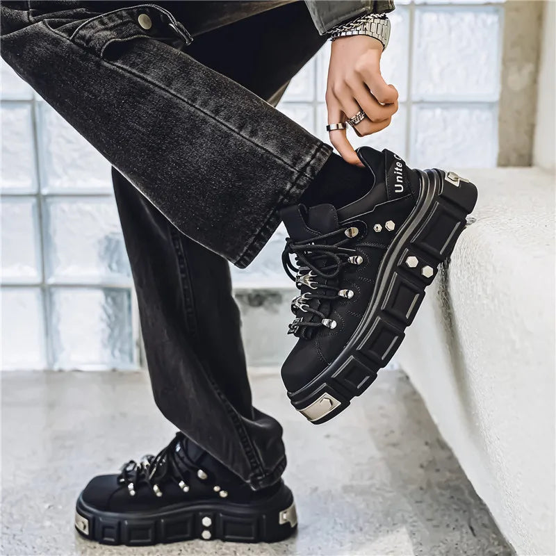 Men's Metal Punk Platform Shoes