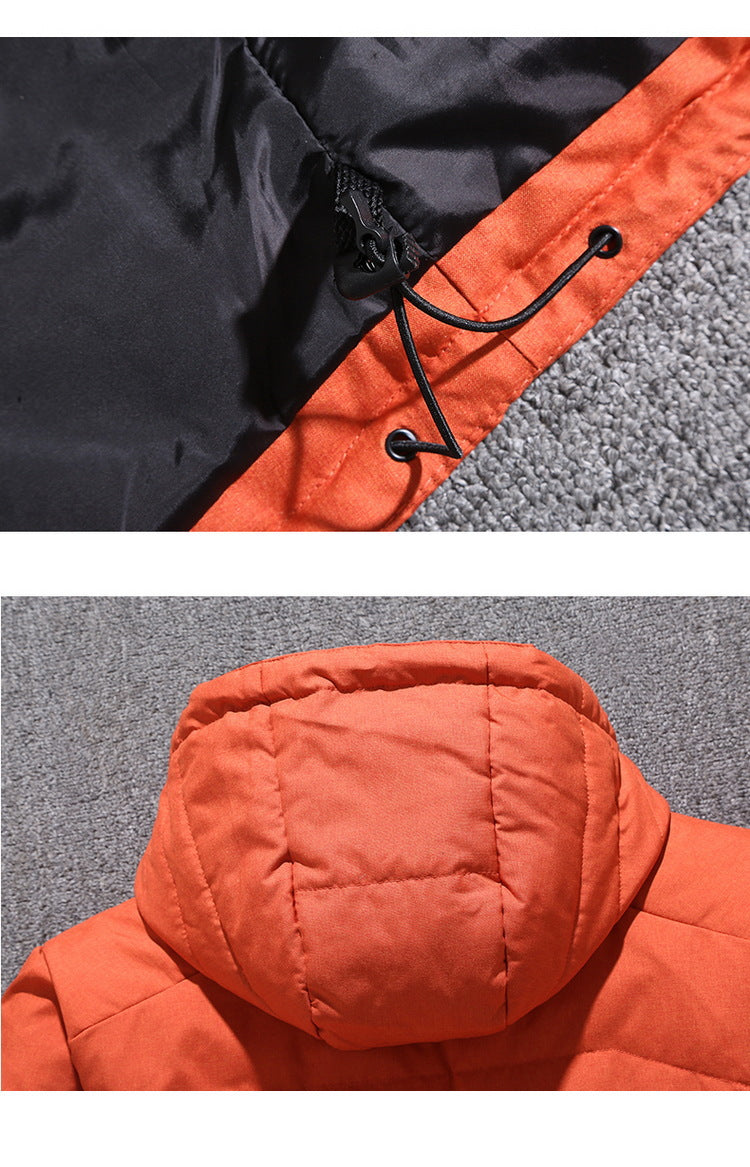 Men's Warm Hooded Thick Slim Fit Puffer Overcoat Thermal Jacket