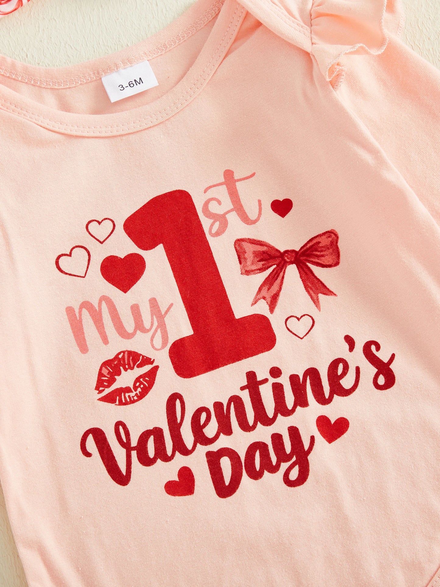 Baby Girls Valentine's Day 4-Piece Outfit Set - Romper, Skirt, Leg Warmers & Headband