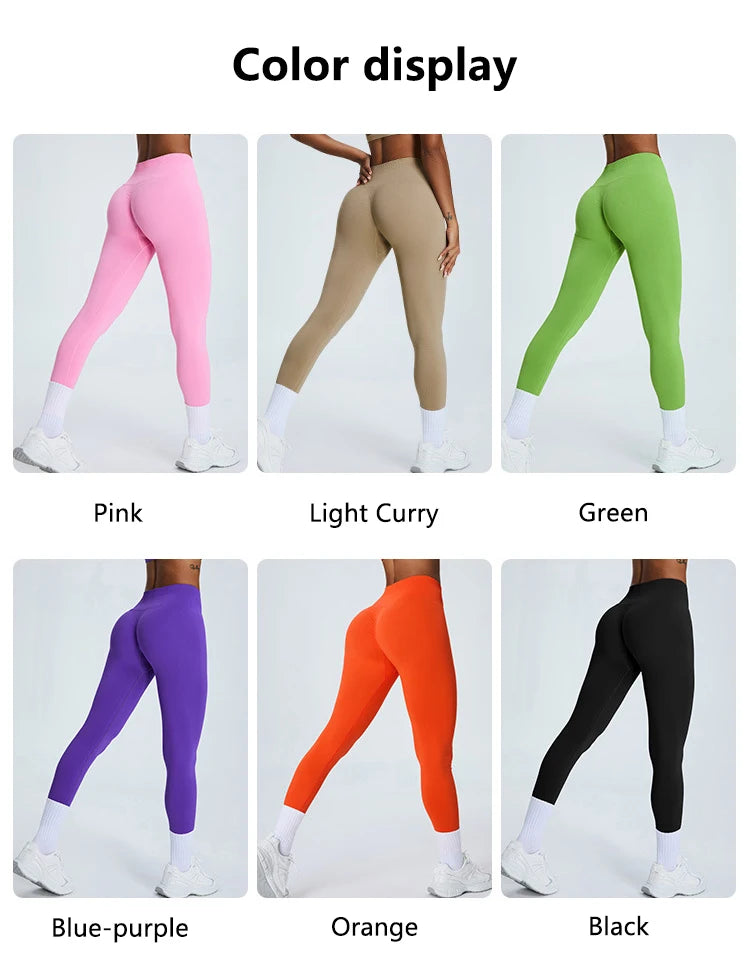 Women's High Waist Yoga Pants Fitness Running Tights Push Up Sports Gym Workout Leggings