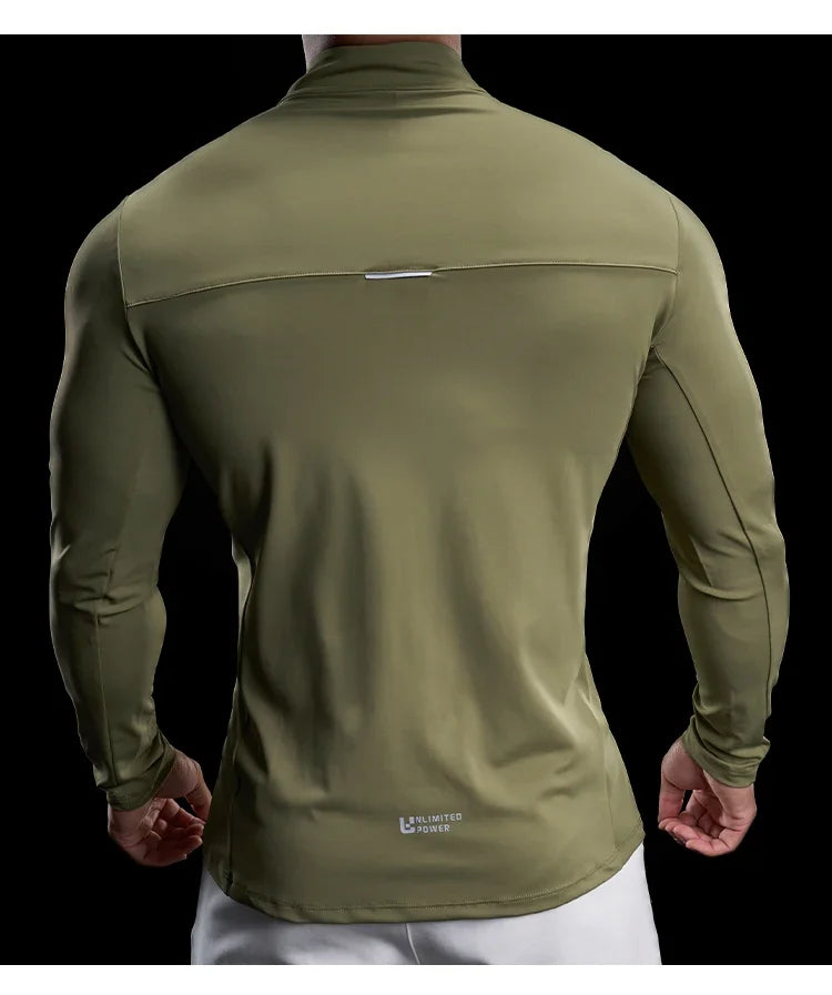 Men's Compression Long Sleeve Workout Gym Running Quick Dry Comfort Sports Bodybuilding Training T-Shirt