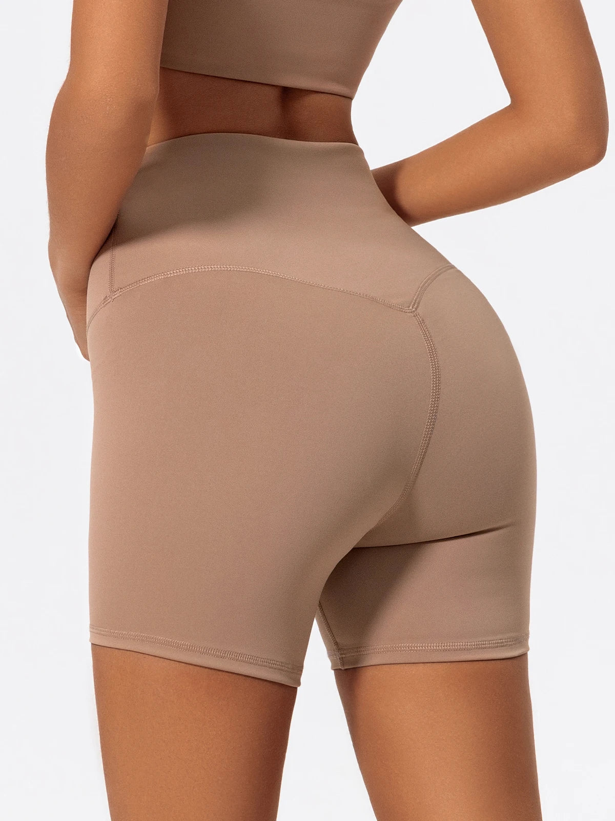Cross Waist Gym Shorts - High Waist Breathable Cycling Yoga Shorts