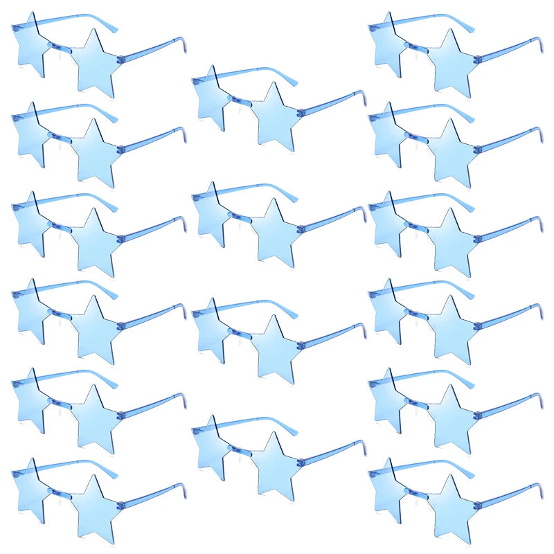 Women's 12/16 Pack Rimless Star Shaped Sunglasses Set