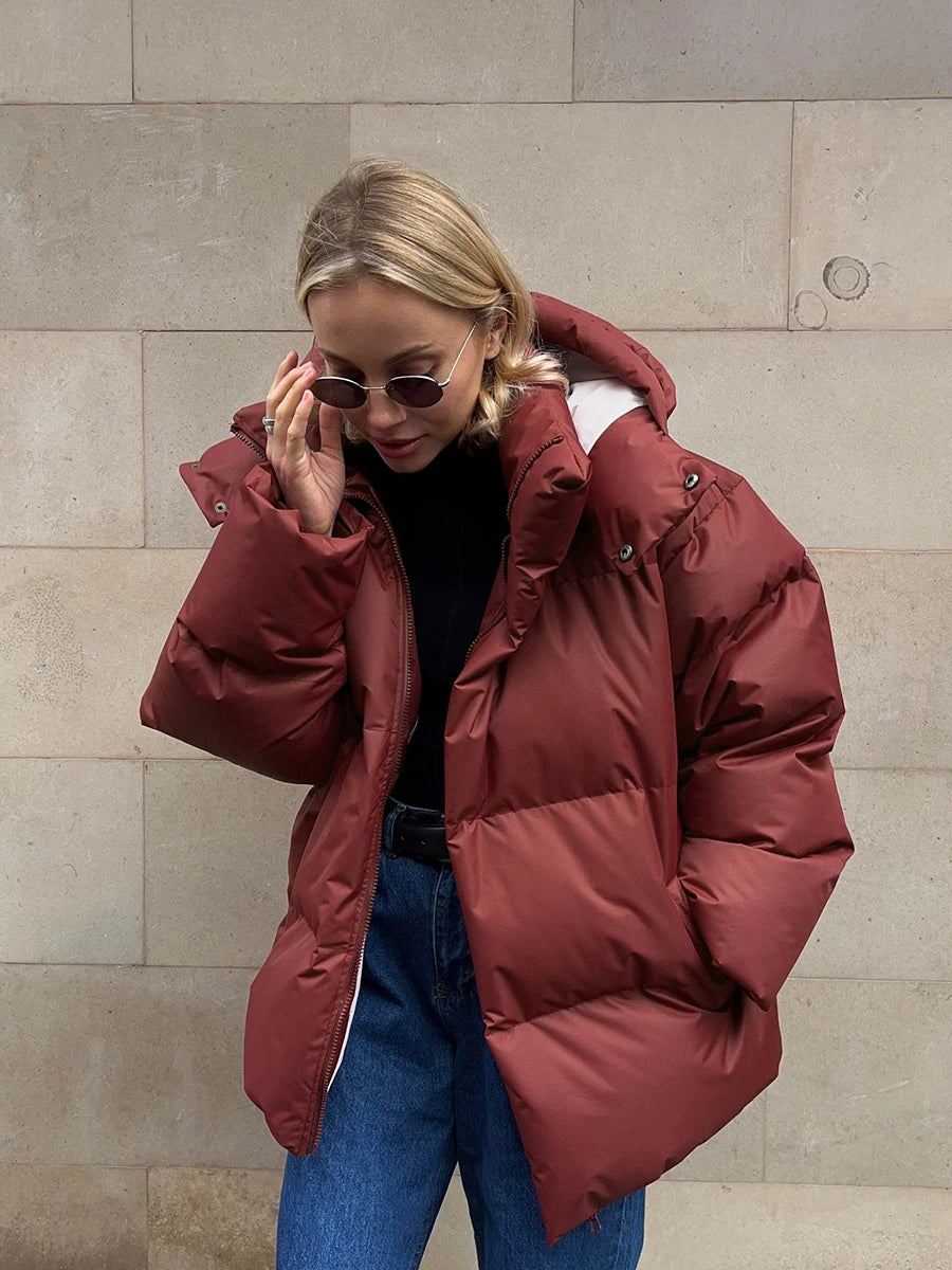 Women's Quilted  Winter Loose Parkas Coat Cotton Puffer Jacket