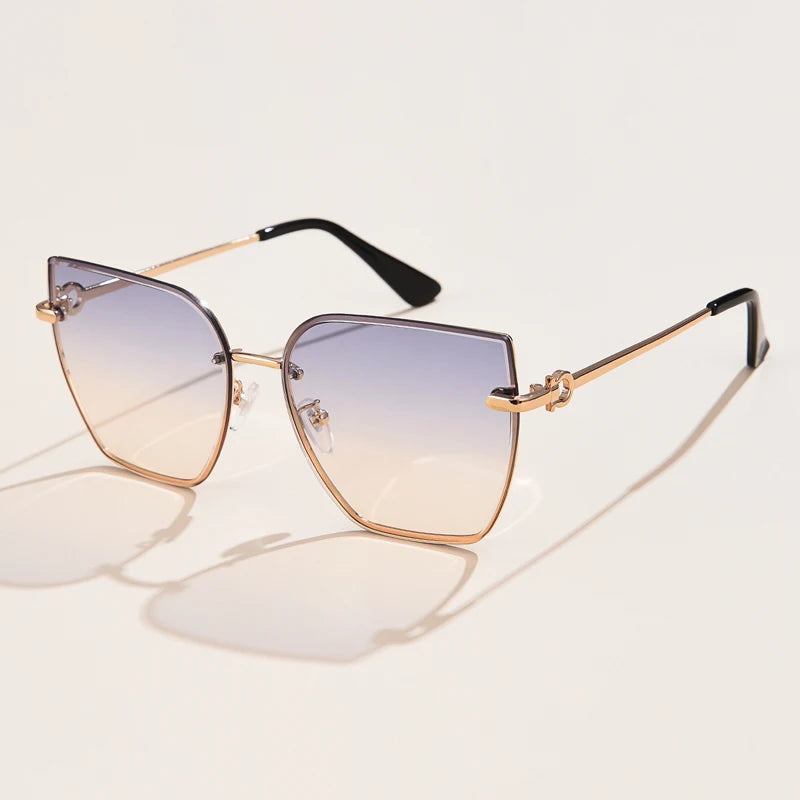 Retro Cat Eye Gradient Sunglasses