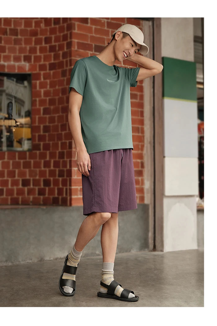 Letter Print Short Sleeve T-Shirt - Men's Summer Casual Top