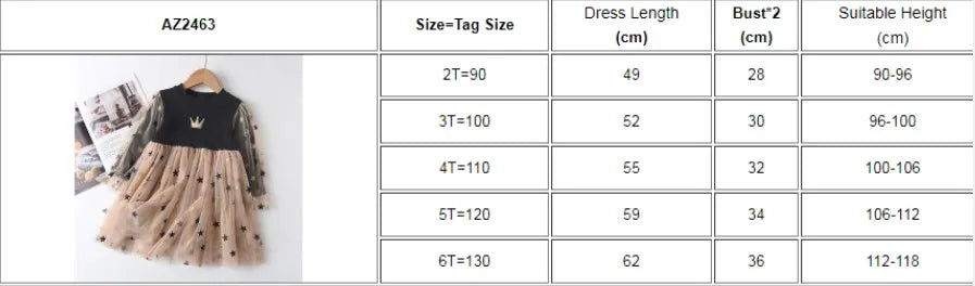 Girls' Lace Tulle Princess Dress – Long Sleeve Party & Wedding Dress