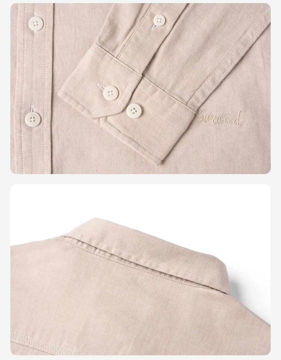 Linen Cotton Blend Shirt - Breathable Casual Shirt for Men