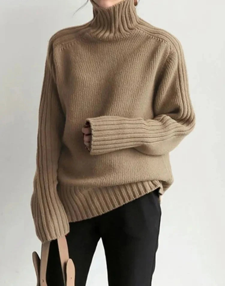 Women's Loose Turtleneck Pullover Sweater Top