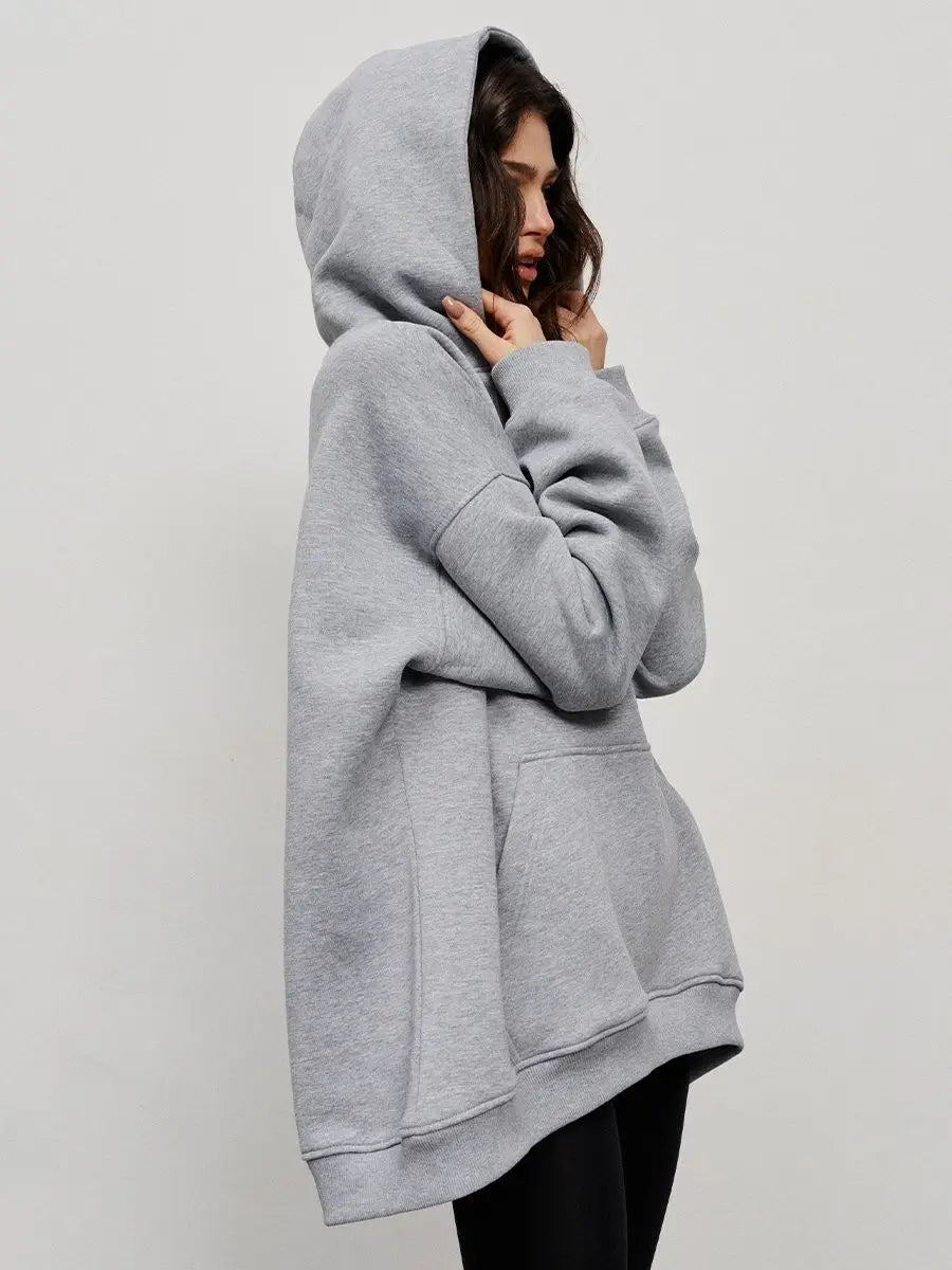 Women's  Oversized Fleece Pullover Hoodie