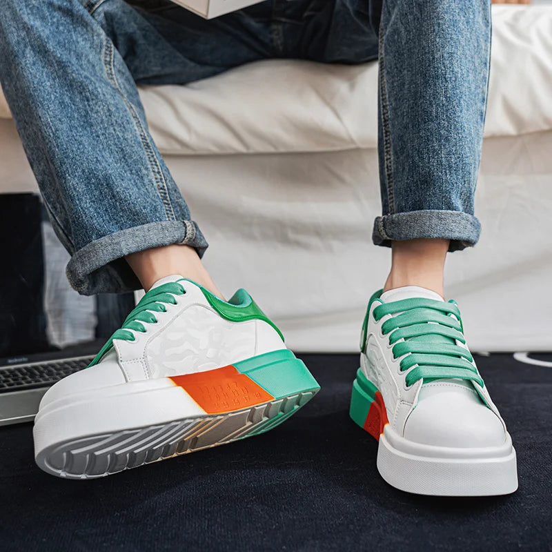 Men's Casual Platform Skateboard Tennis Sports Comfortable Vulcanized Sneakers