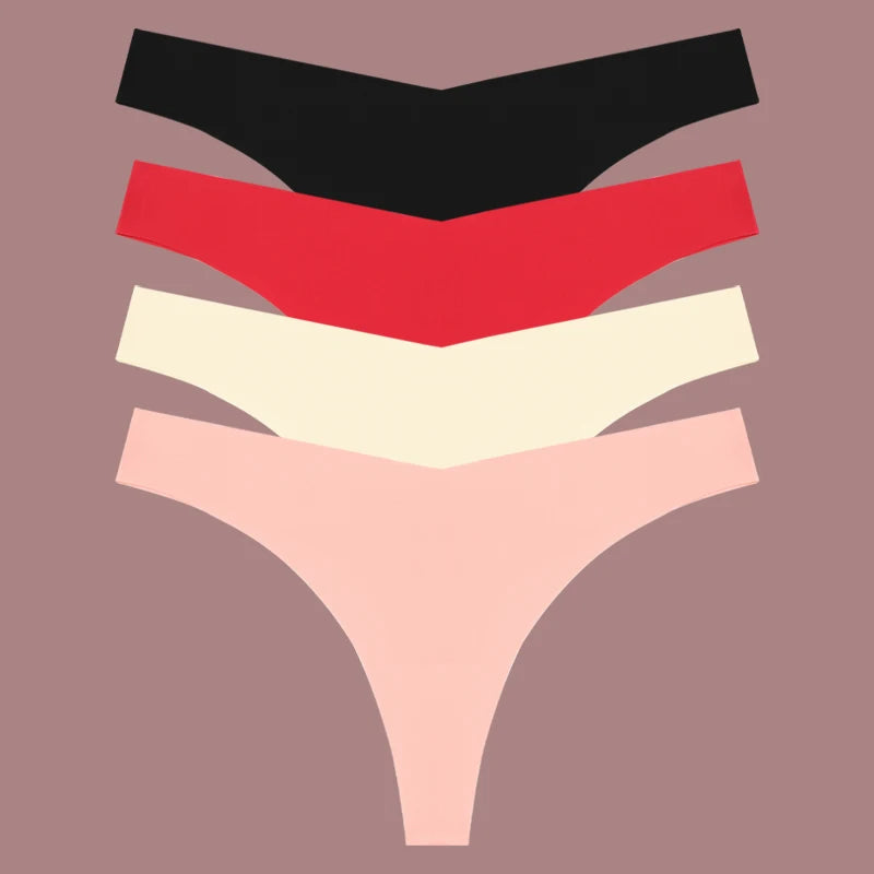 Ice Silk Seamless Thongs 4-Pack