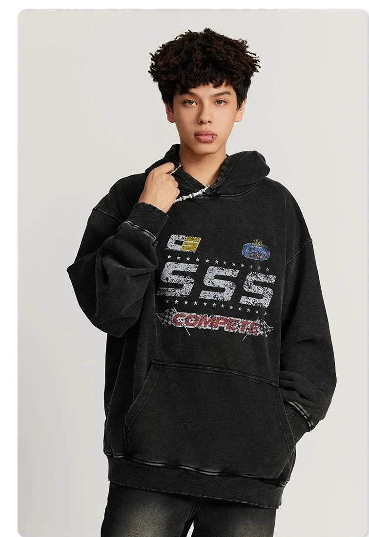 Unisex Pullover 420g/㎡ Retro Hoodie Fleece Oversized Sweatshirt