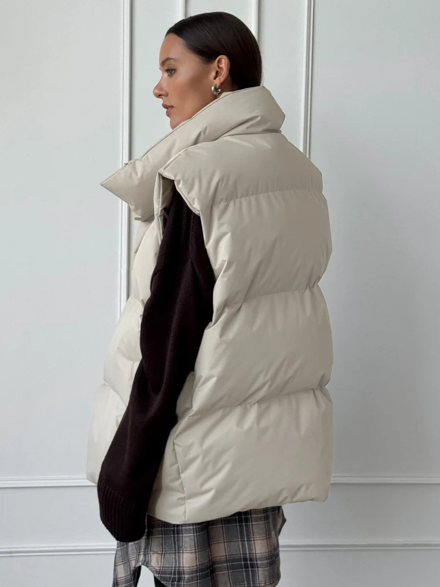 Women's Loose Vest Parkas Sleeveless Cotton Jacket