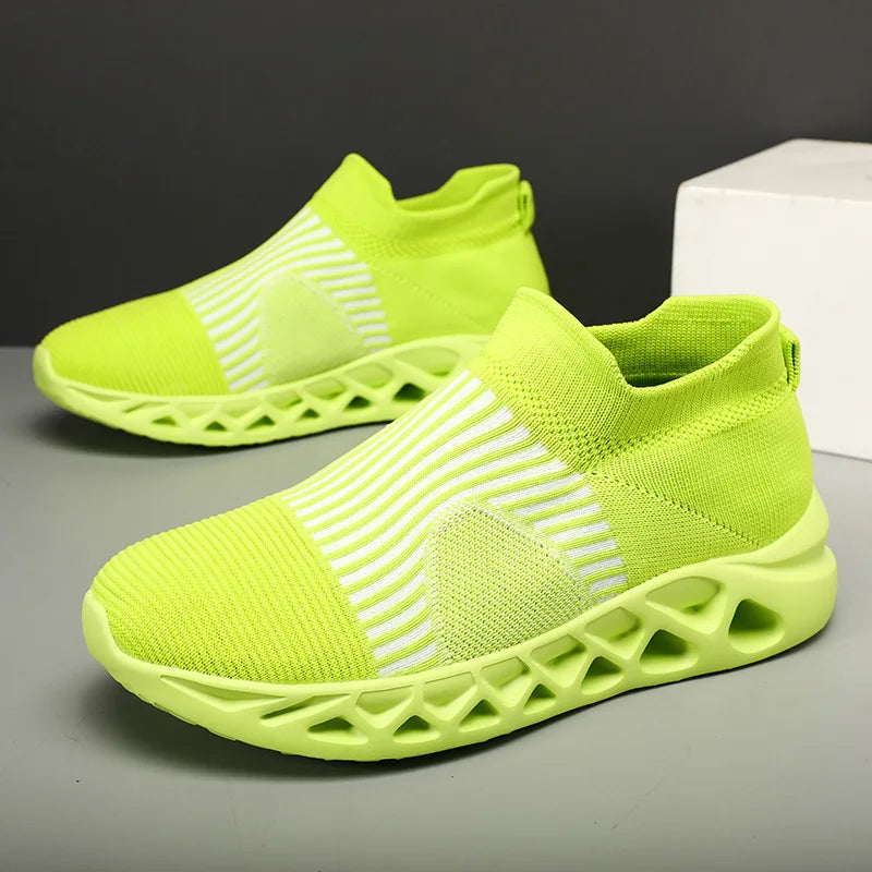 Men's Slip-On Platform Sneakers - Casual Running Sports Trainers