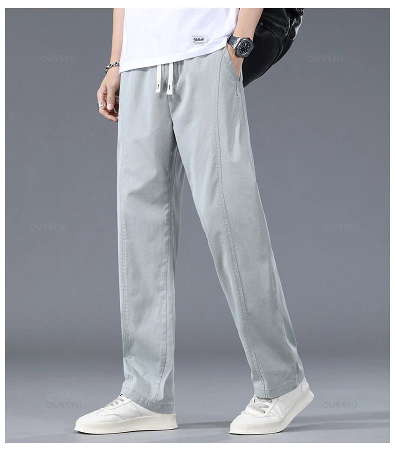 Men's Lyocell Wide Leg Casual Trousers | Lightweight Summer Pants M–5XL