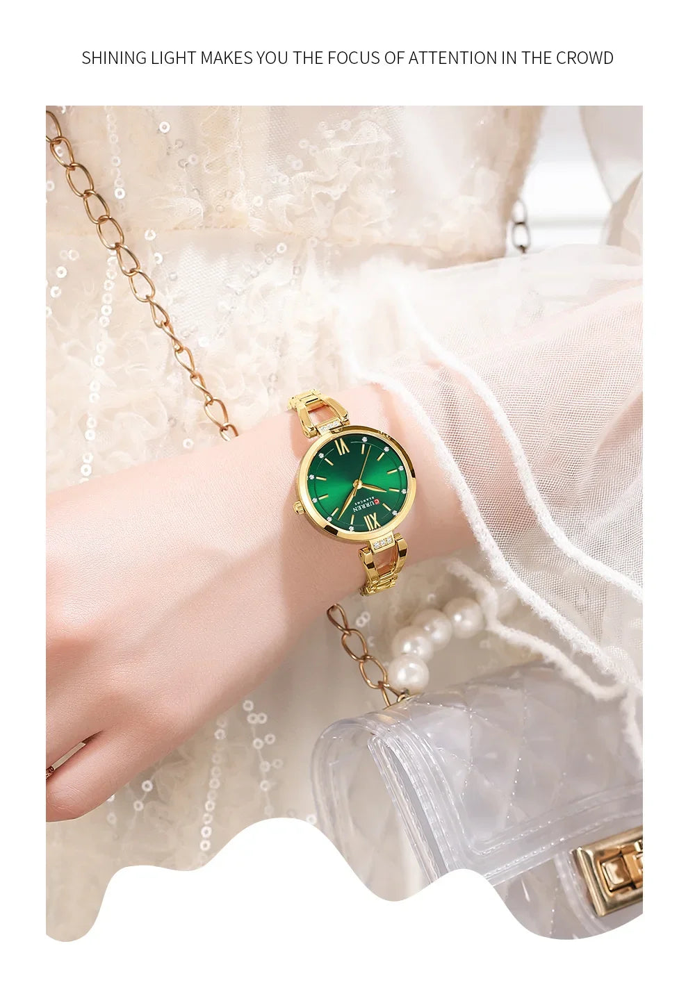 Diamond Ladies Quartz Watch - Waterproof Stainless Steel Luxury Timepiece