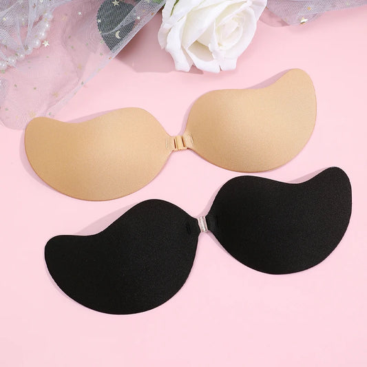 1 Piece Invisible Stick-On Lift Bra, Strapless & Seamless Push Up Anti-convex Bra