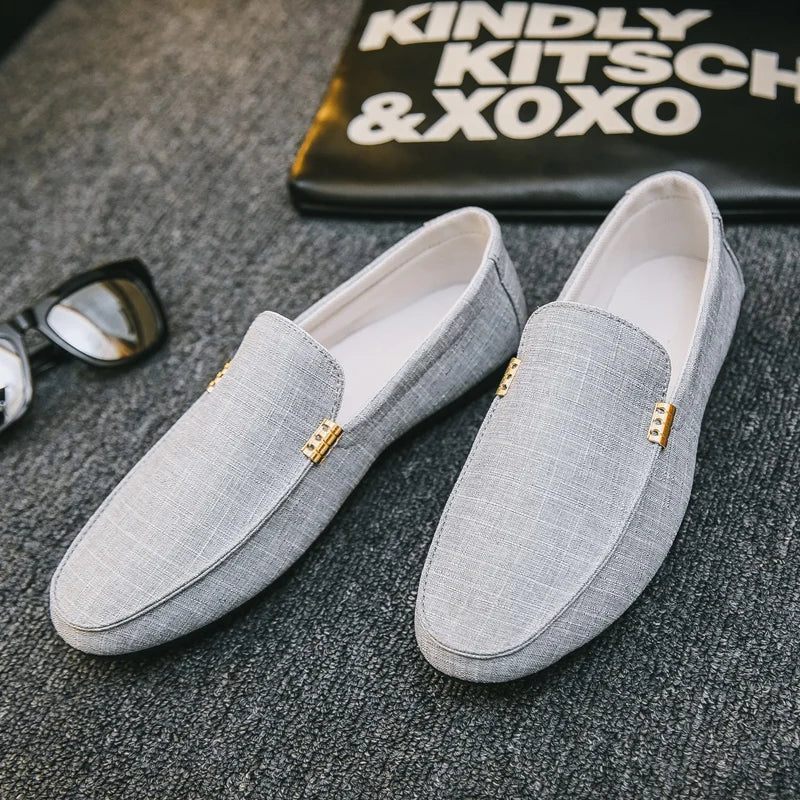Men's Casual Loafers Comfortable Slip-on Flat Shoes