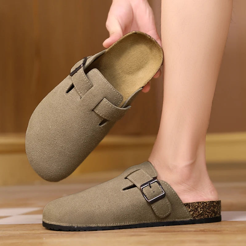 Closed Toe Slippers - Men's Buckle Design Indoor & Outdoor Garden Clogs