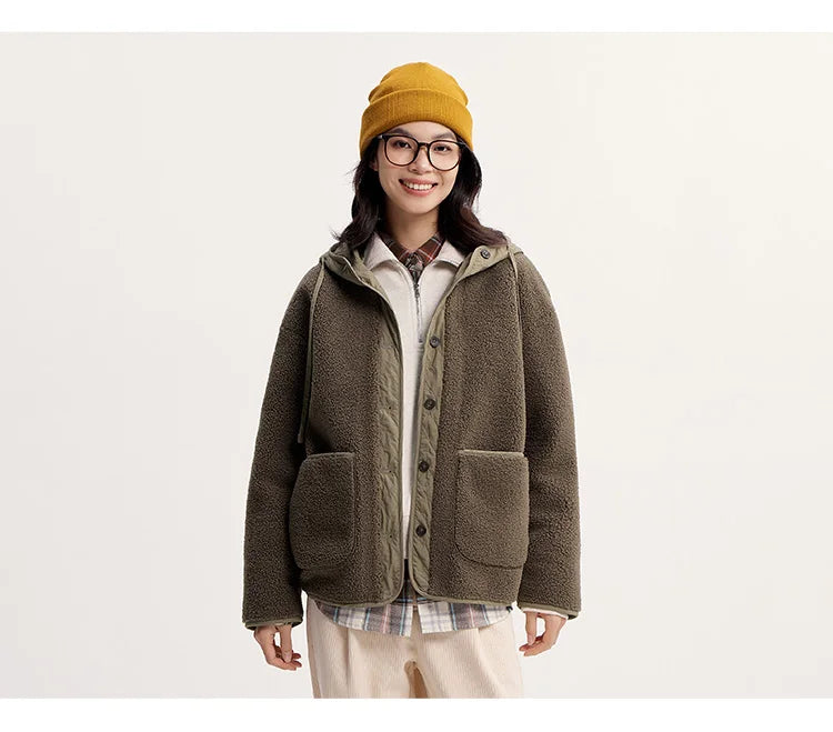 Women's Fleece-Like Cotton Winter Jacket - Thickened Warm Coat