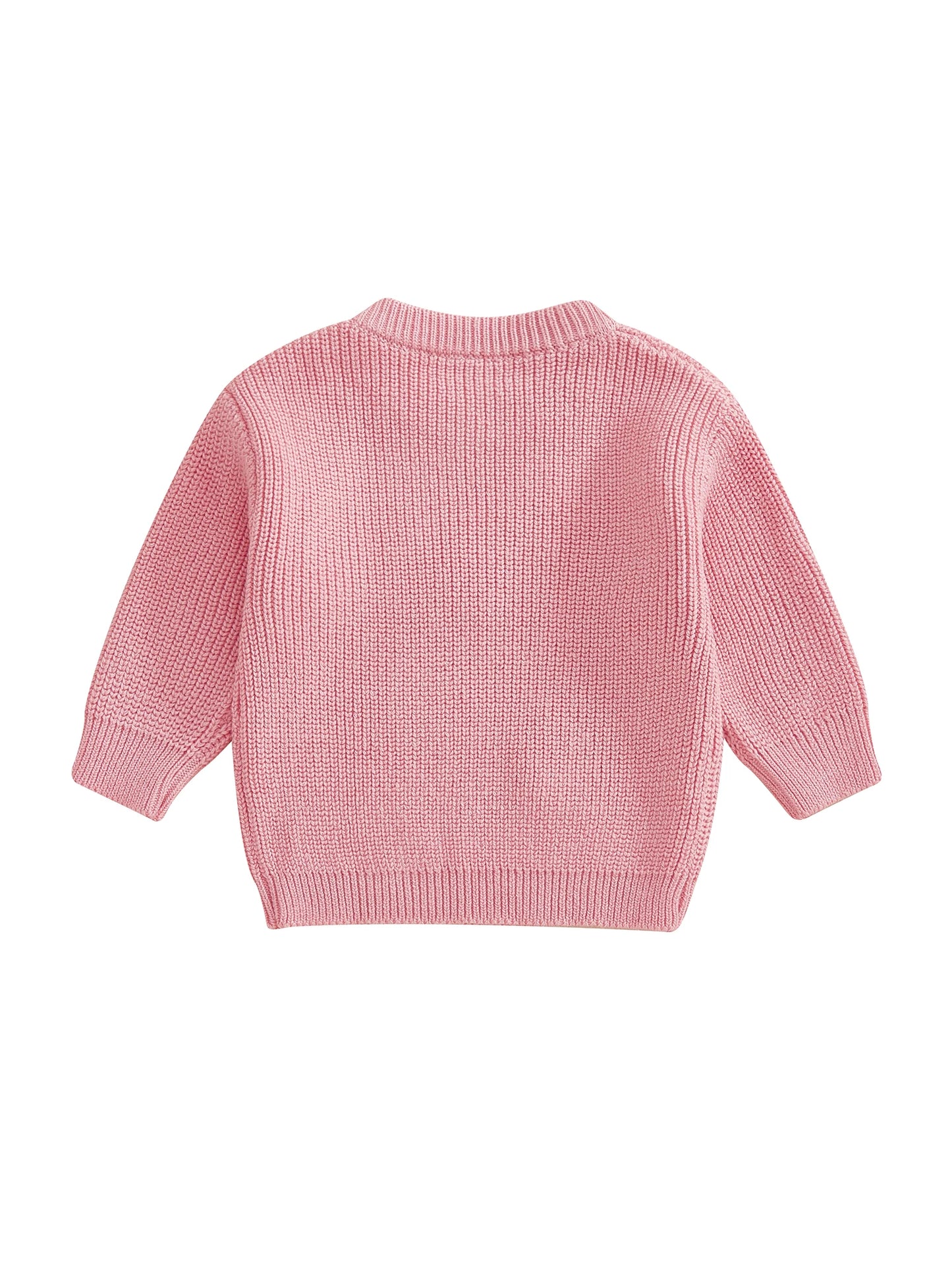 Baby & Toddler Knit Sweater - Ladybug Embroidery Pullover