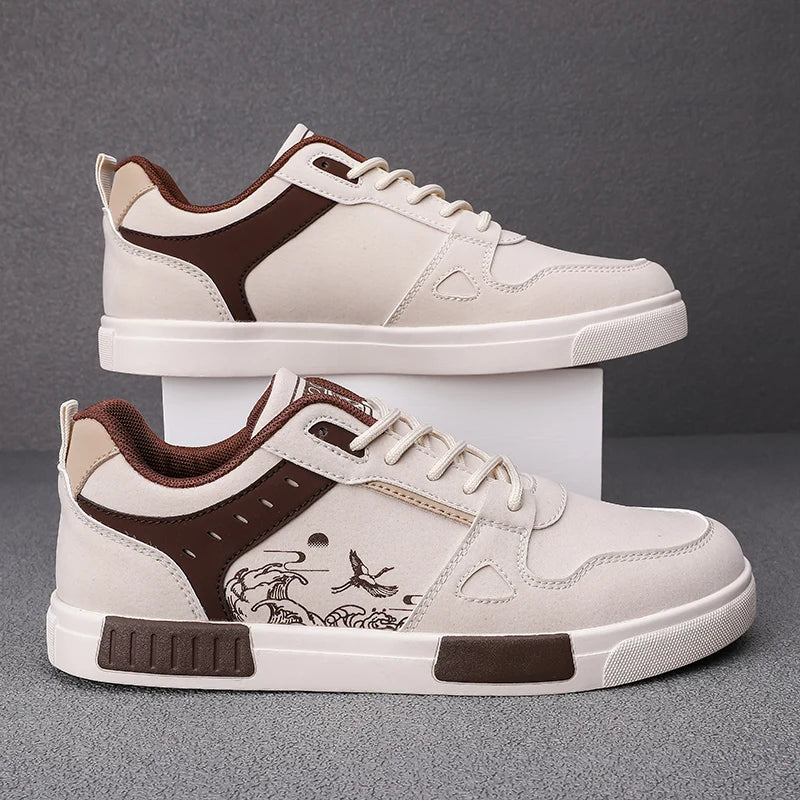 Men's Casual Versatile Skateboard Sports Shoes Lace Up  Sneakers