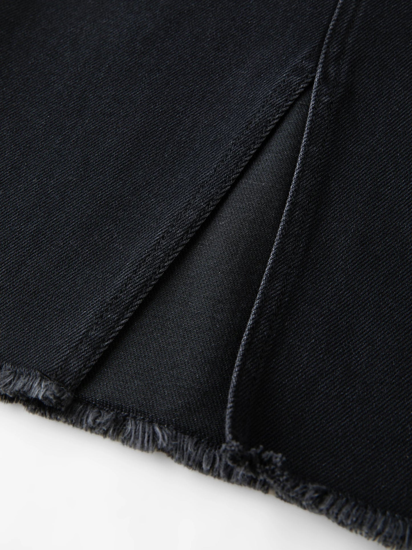 Black Denim Skirt High Waist Slimming Long Midi Skirt