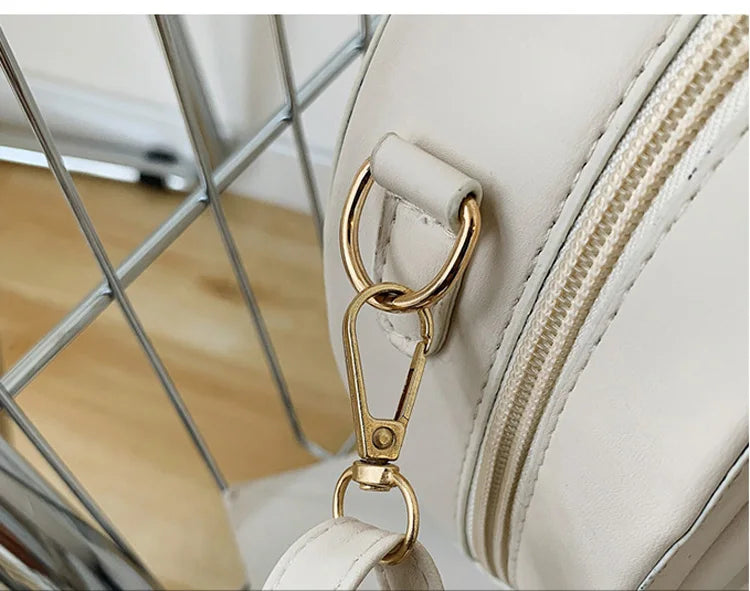 Women Heart Shape Crossbody  PU Leather Shoulder Handbag