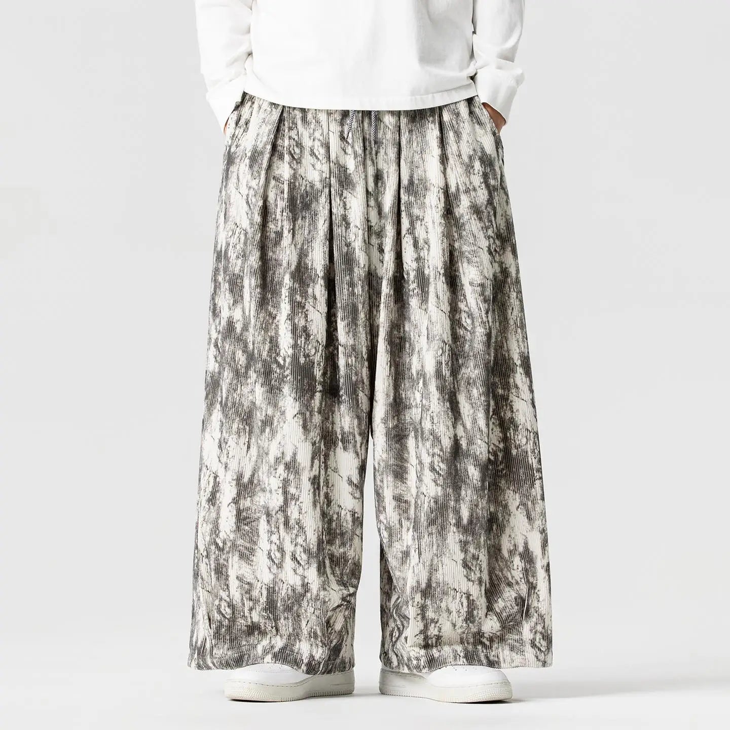 Men's Wide Leg Corduroy Trousers