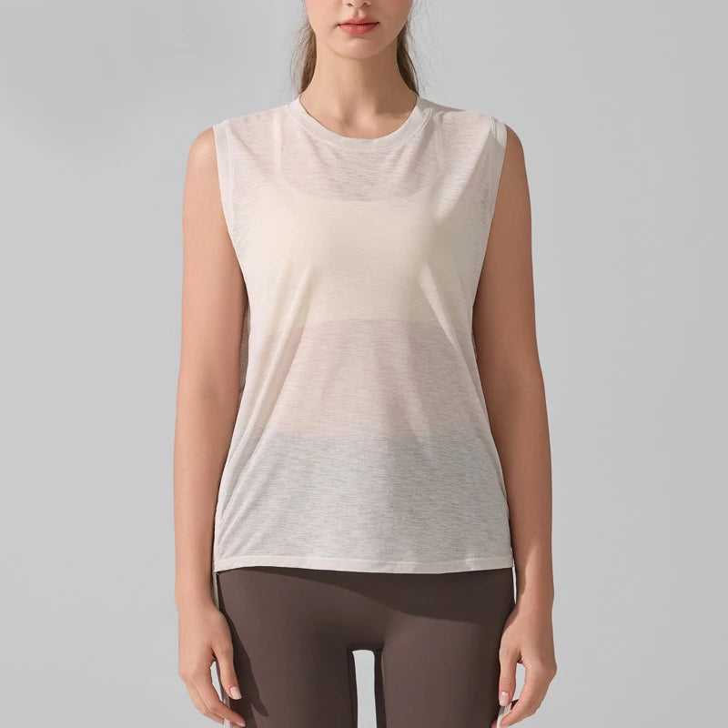 Women's Summer Gym T-Shirt - Breathable Quick Dry Fitness Tank Top
