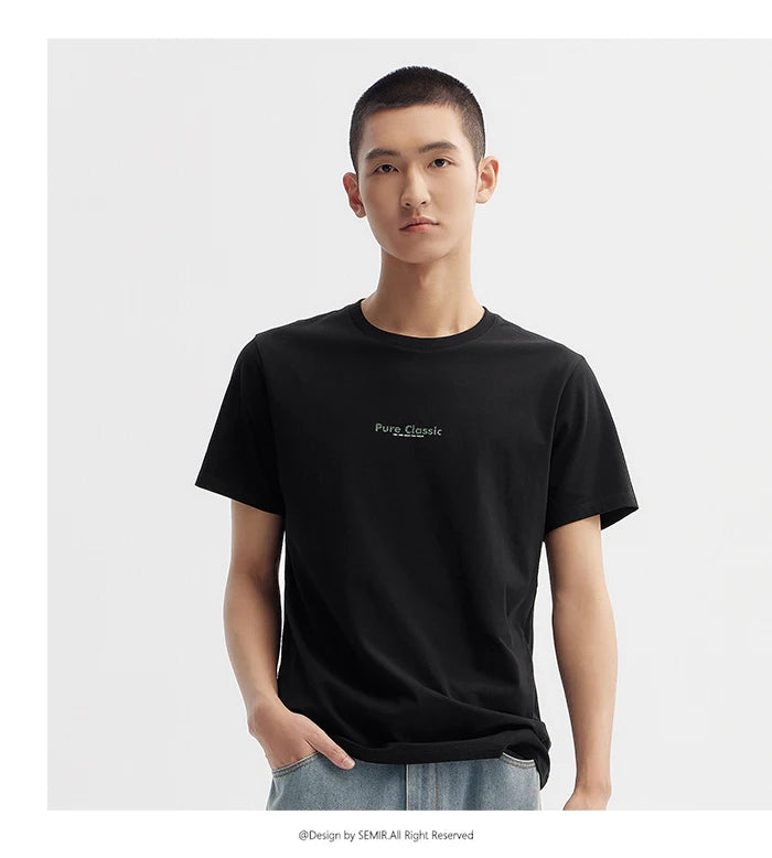 Letter Print Short Sleeve T-Shirt - Men's Summer Casual Top