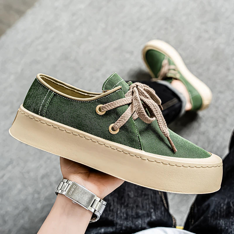Men's Platform Suede Lace Up Shoes