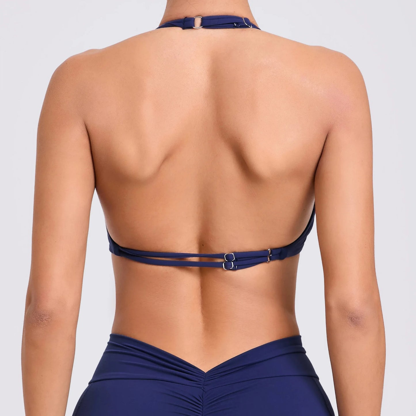 Women's Adjustable Yoga Bra Running Workout Underwear Fitness Push up Quick-Dry Sportswear Gym Top Scrunch Sports Bra