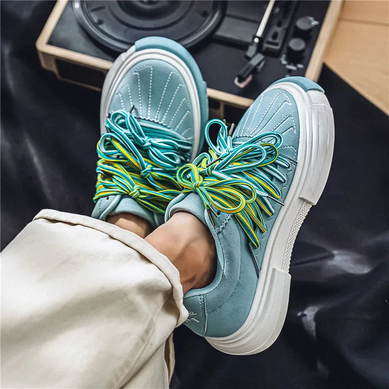 Men's Casual strap Design  Skateboard Trainers Sneakers