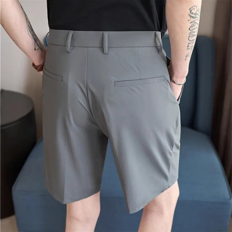 Men's Ice Silk Lightweight Shorts - Smart Casual Breathable Summer Shorts