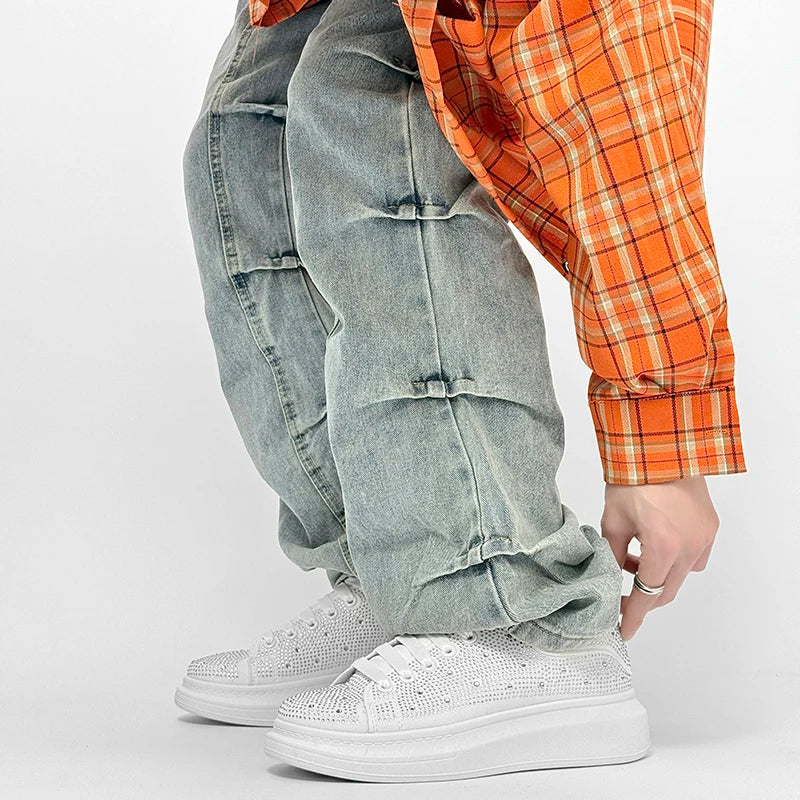 Men's Platform Sneakers - Personalized Design Skateboard Sports Shoes